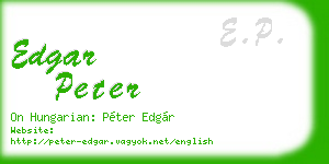 edgar peter business card